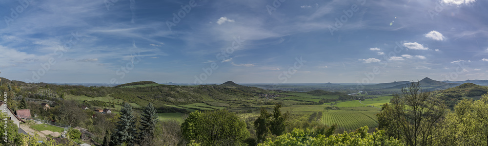 Green view of Ceske Stredohori mountains