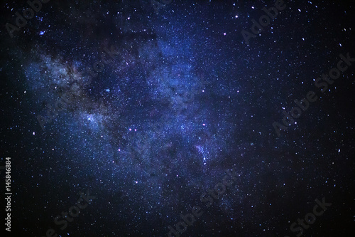 The center of the milky way galaxy Long exposure photograph  with grain
