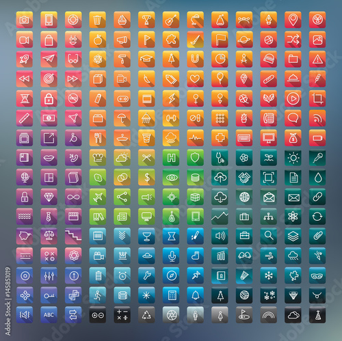 Icon Collection Vector Application Content Concept