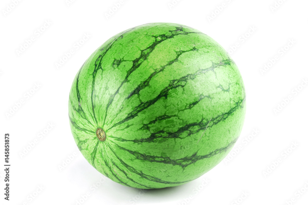 single watermelon on white background single watermelon on white background