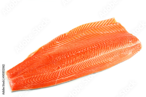 Photography fresh Salmon fillet isolated on white background