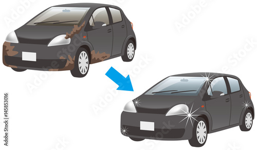 洗車のビフォーアフター