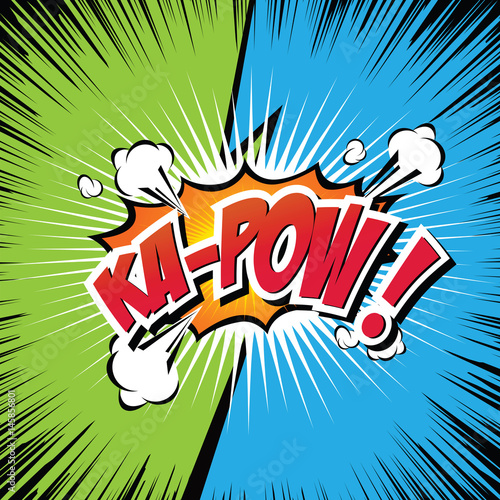 Ka-Pow! Comic Speech Bubble, Cartoon. art and illustration vector file.