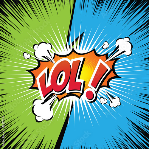 LoL! Comic Speech Bubble, Cartoon. art and illustration vector file.