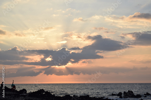 sunset at the ocean 