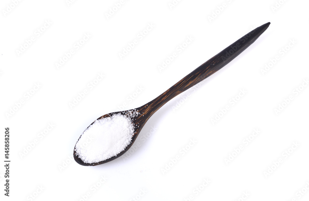  salt on white background