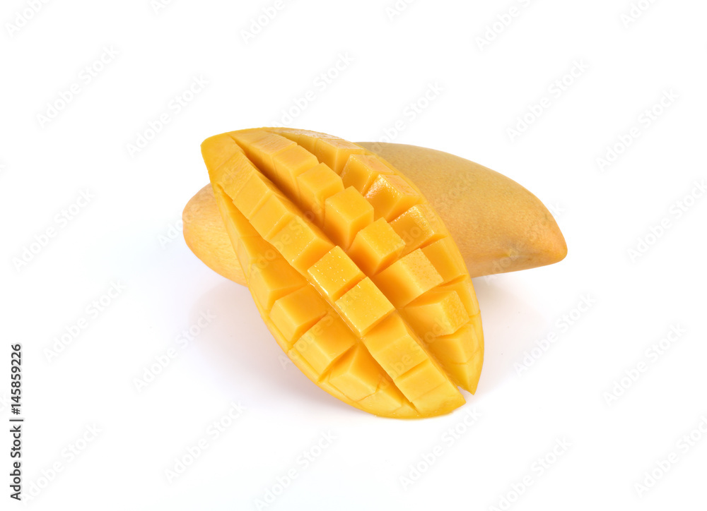 Yellow mango isolated on white background (mango, fruit, juice) Yellow mango isolated on white background (mango, fruit, juice)