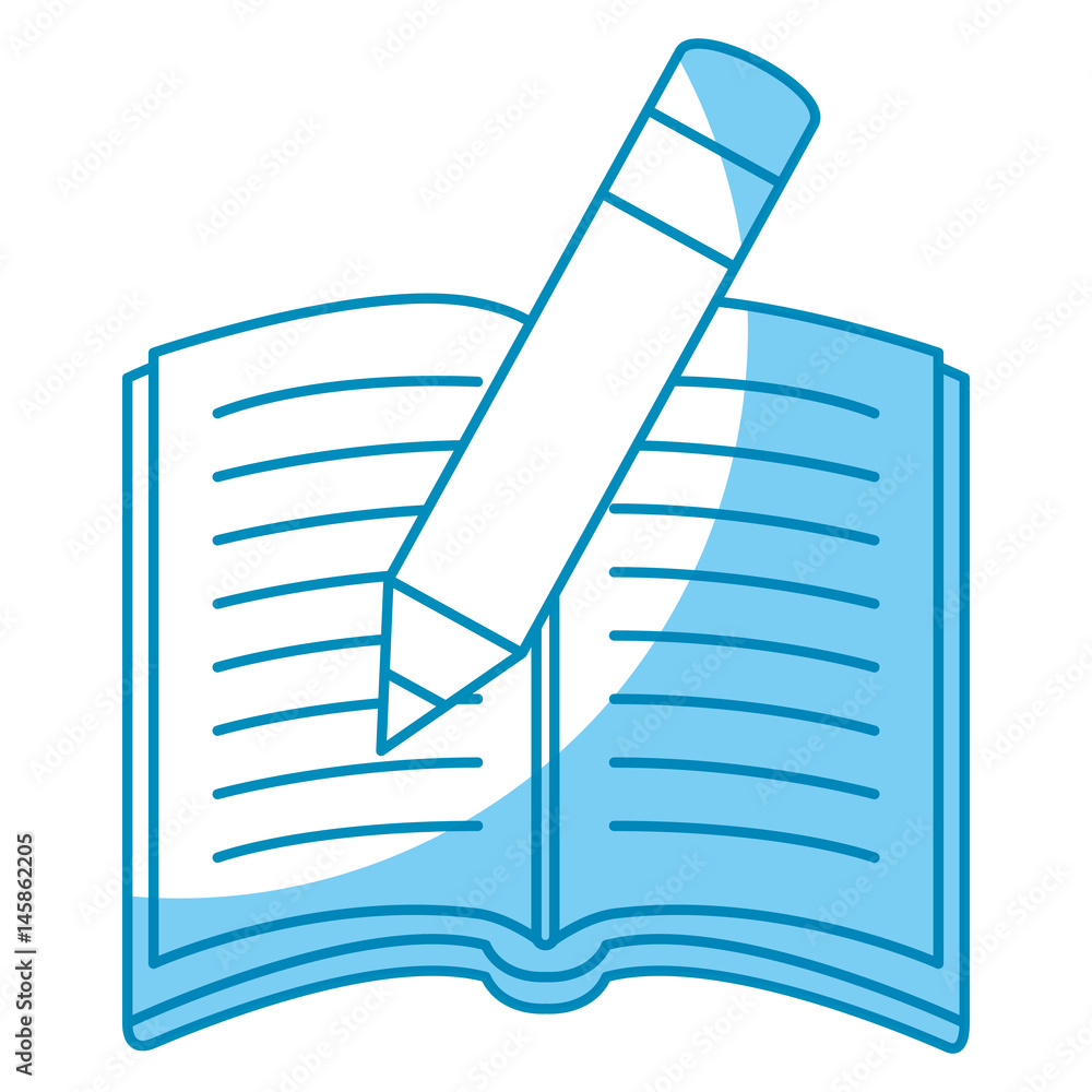 pencil and notebook icon over white background. vector illustration pencil and notebook icon over white background. vector illustration