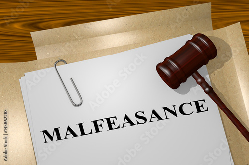 Malfeasance - legal concept photo