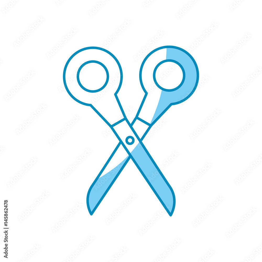 scissor tool icon over white background. vector illustration
