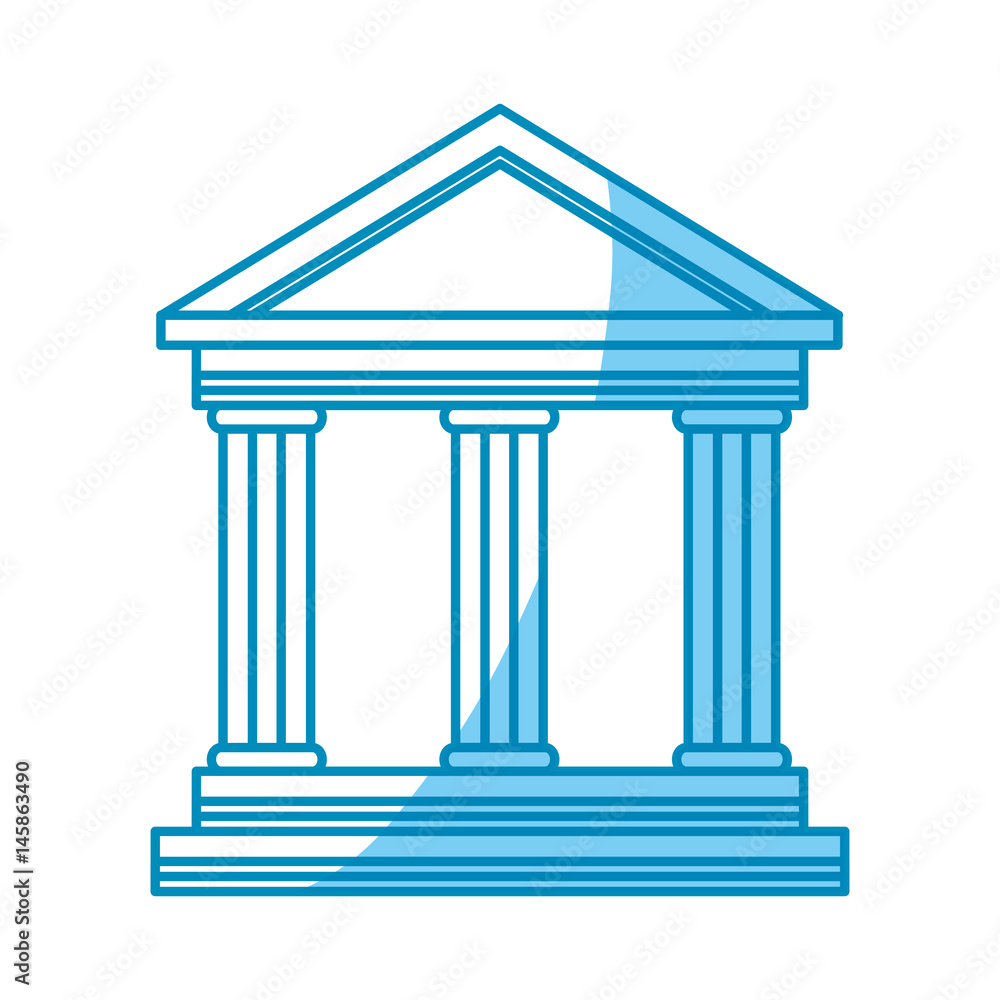 Obraz premium school building icon over white background. vector illustration