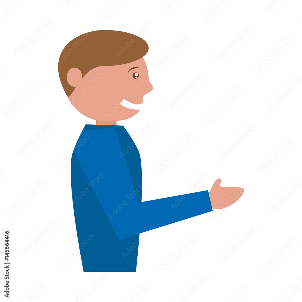 Man celebrating cartoon icon vector illustration graphic design Man celebrating cartoon icon vector illustration graphic design