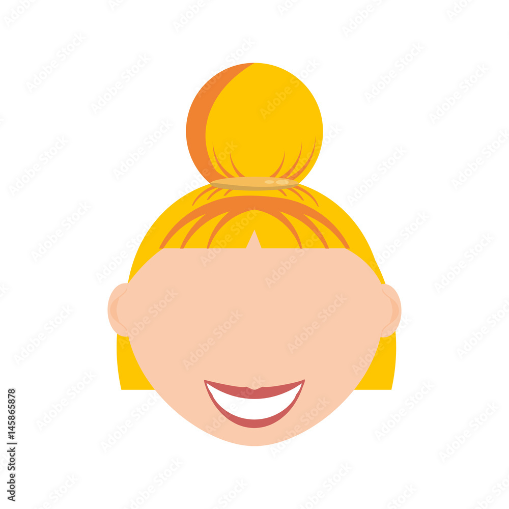 Woman faceless head icon vector illustration graphic design Woman faceless head icon vector illustration graphic design