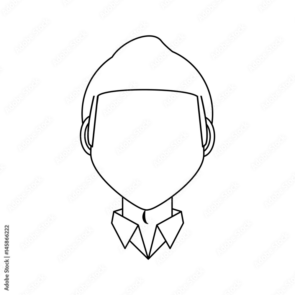 Male faceless head icon vector illustration graphic design