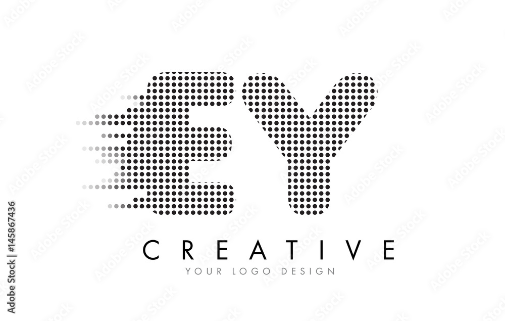 EY E Y Letter Logo with Black Dots and Trails. EY E Y Letter Logo with Black Dots and Trails.