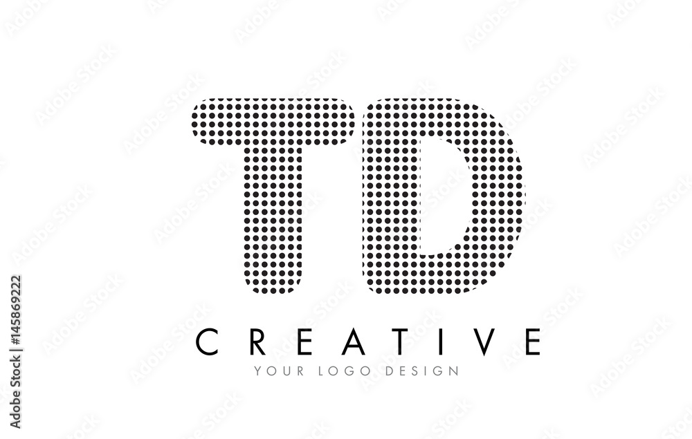 TD T D Letter Logo with Black Dots and Trails. TD T D Letter Logo with Black Dots and Trails.
