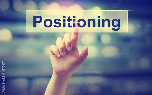 Принти на полотні Positioning concept with hand