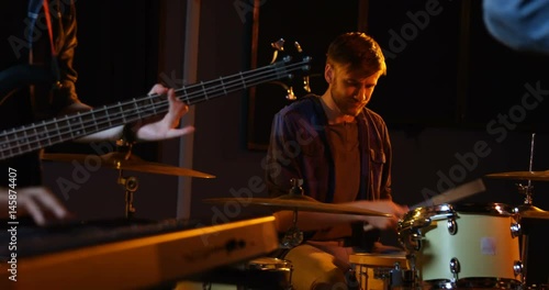 Band performing in studio photo