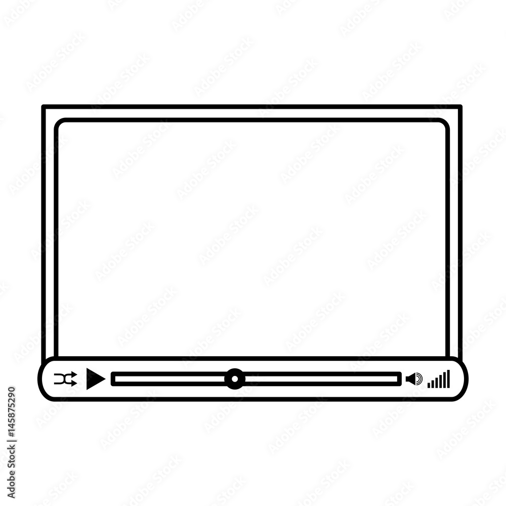 media player template icon vector illustration design