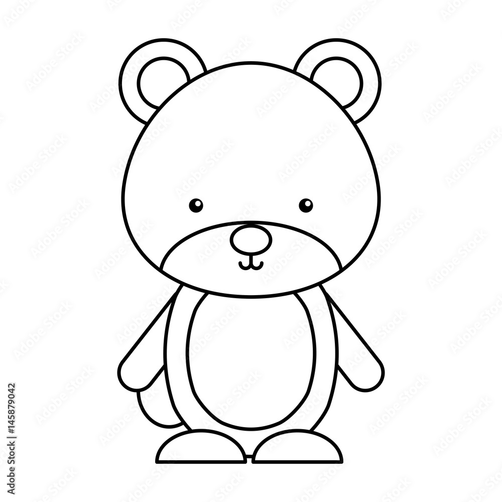 cute bear woodland icon vector illustration design cute bear woodland icon vector illustration design