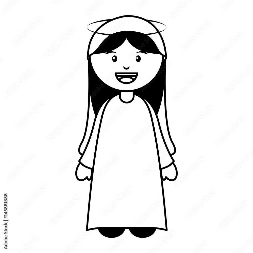mary virgin manger character vector illustration design mary virgin manger character vector illustration design
