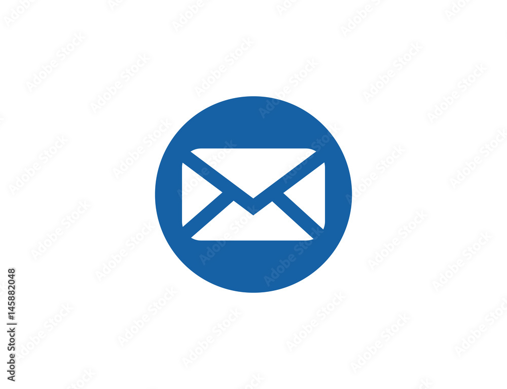 Flat vector envelope web icon Flat vector envelope web icon