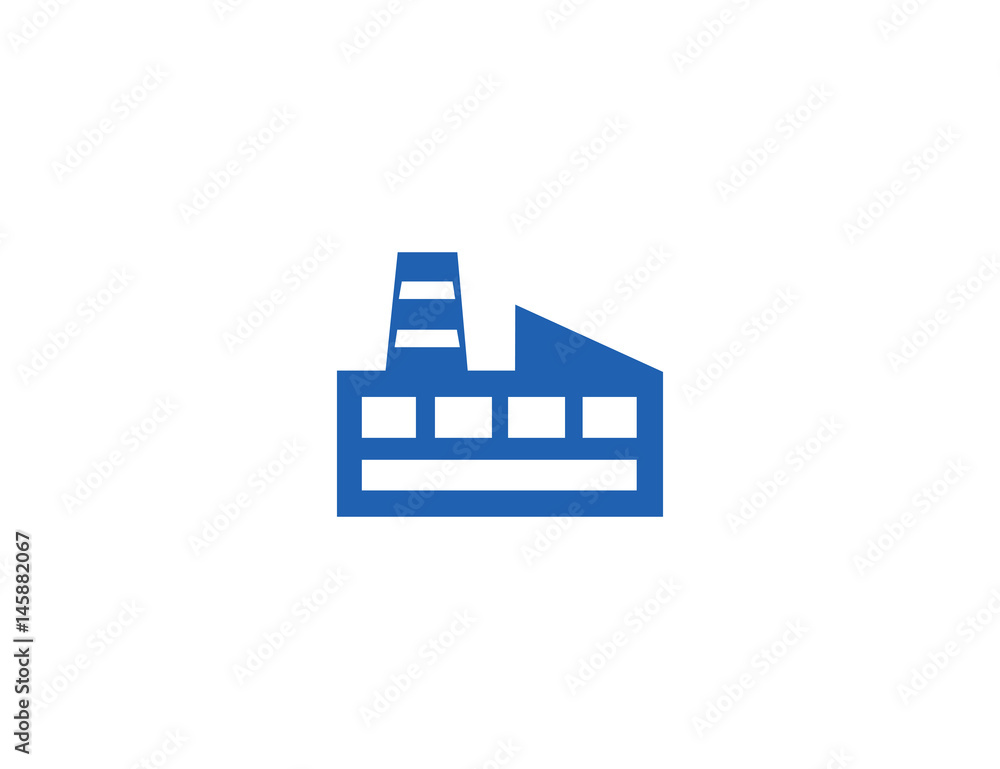 Flat vector factory building Flat vector factory building