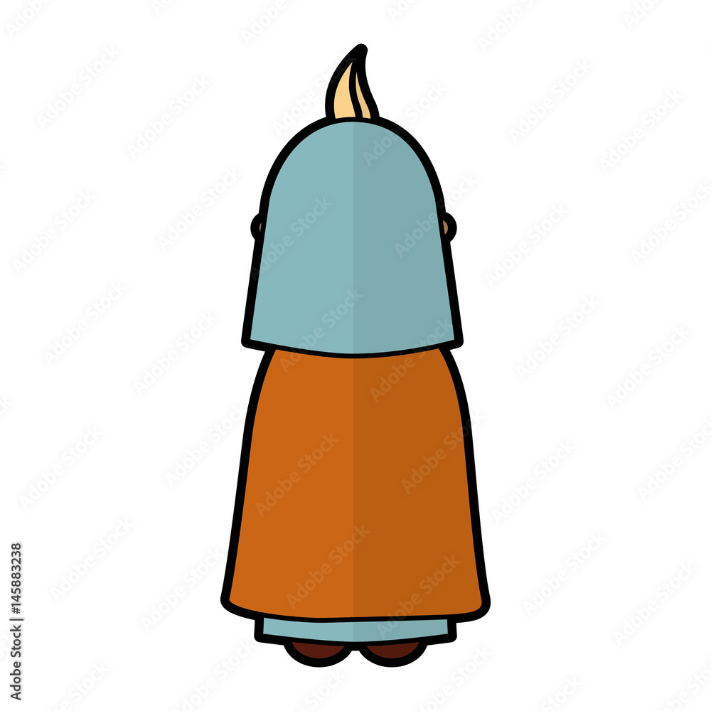 King magician figure back vector illustration design King magician figure back vector illustration design