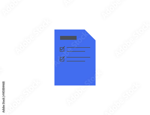 Flat vector check list office