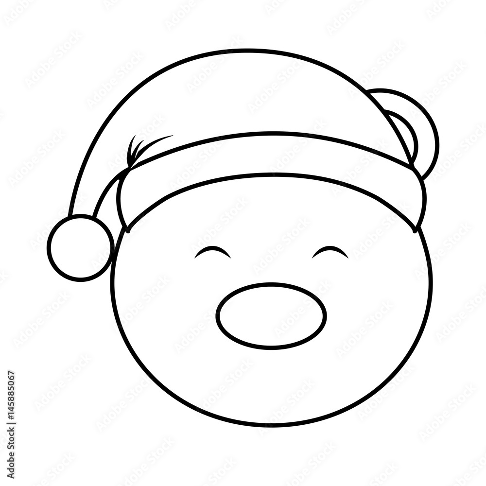 polar bear with winter hat vector illustration design polar bear with winter hat vector illustration design