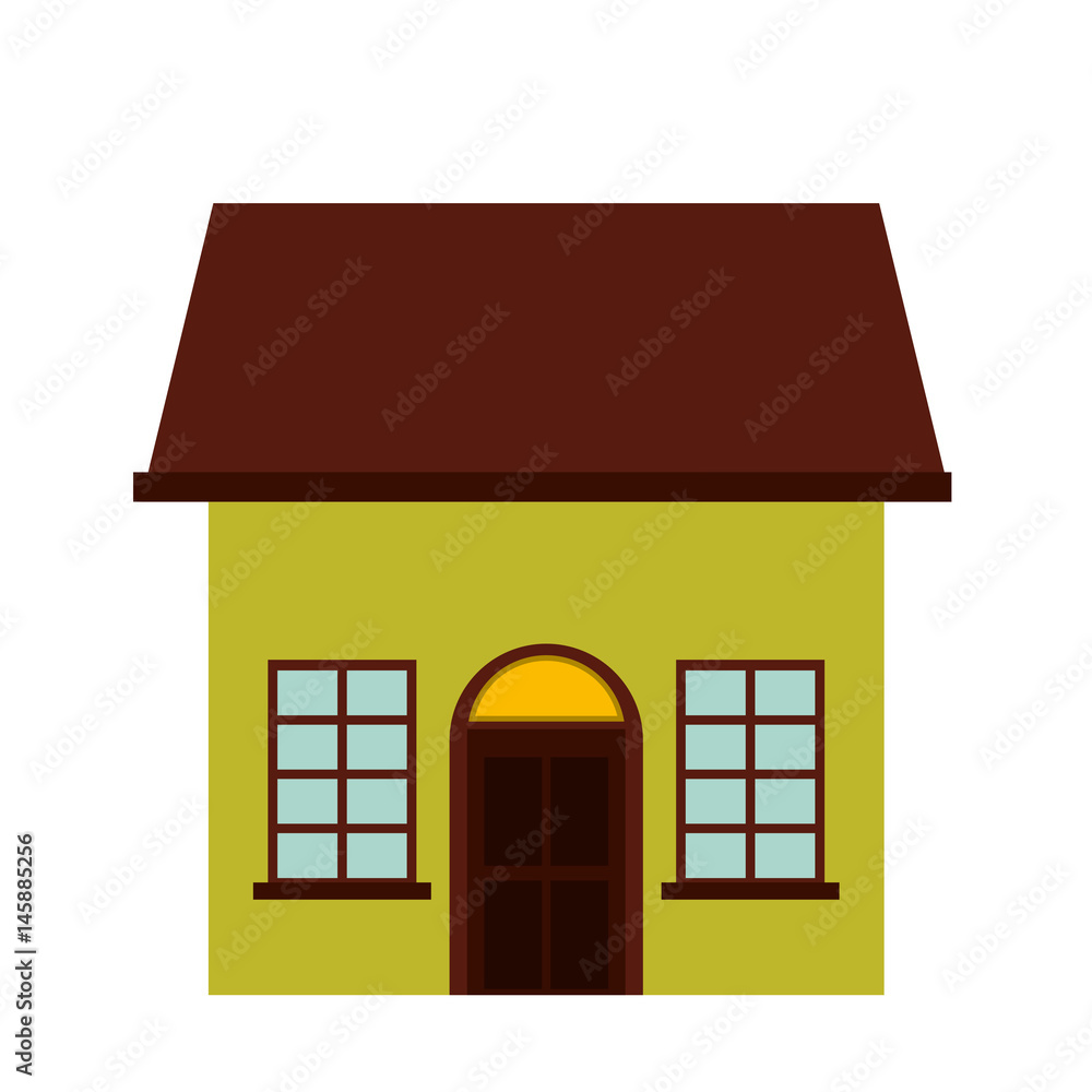 cute house exterior icon vector illustration design cute house exterior icon vector illustration design