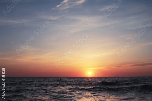 Beautiful sunset at sea © sergeialyoshin