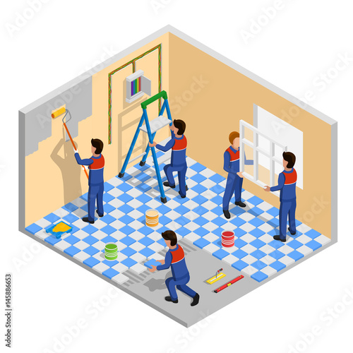 Renovation Isometric Composition