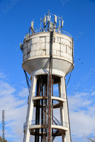 Water depot with mobile phone masts