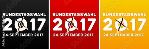 Bundestagswahl 2017 - Wahlen 2017 in Deutschland. Eps10.