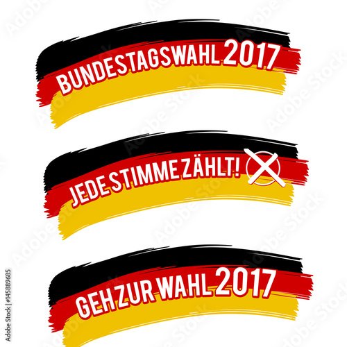 Bundestagswahl 2017 - Konzept 24 September 2017. Eps10.