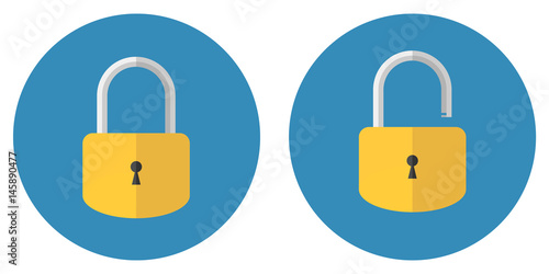 Open and closed lock