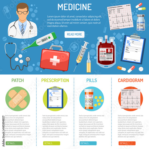 medical banner and infographics