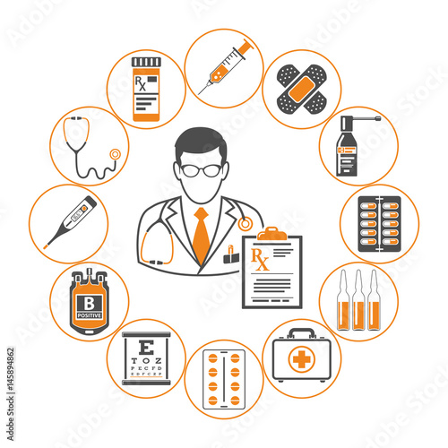 medicine and healthcare infographics