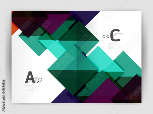 Free Download Abstract background with color triangles, annual report print backdrop - GFXLoad