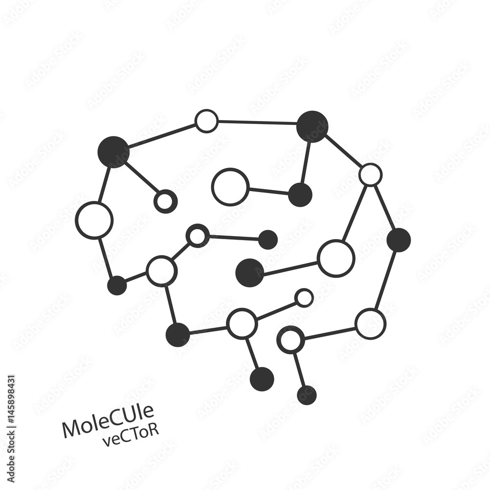 Structure molecule and communication Dna, atom, neurons. Science concept for your design. Connected lines with dots. Medical, technology, chemistry, science background. Vector illustration Structure molecule and communication Dna, atom, neurons. Science concept for your design. Connected lines with dots. Medical, technology, chemistry, science background. Vector illustration
