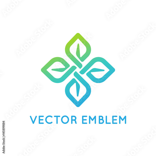 Vector logo design template - beauty and organic concept