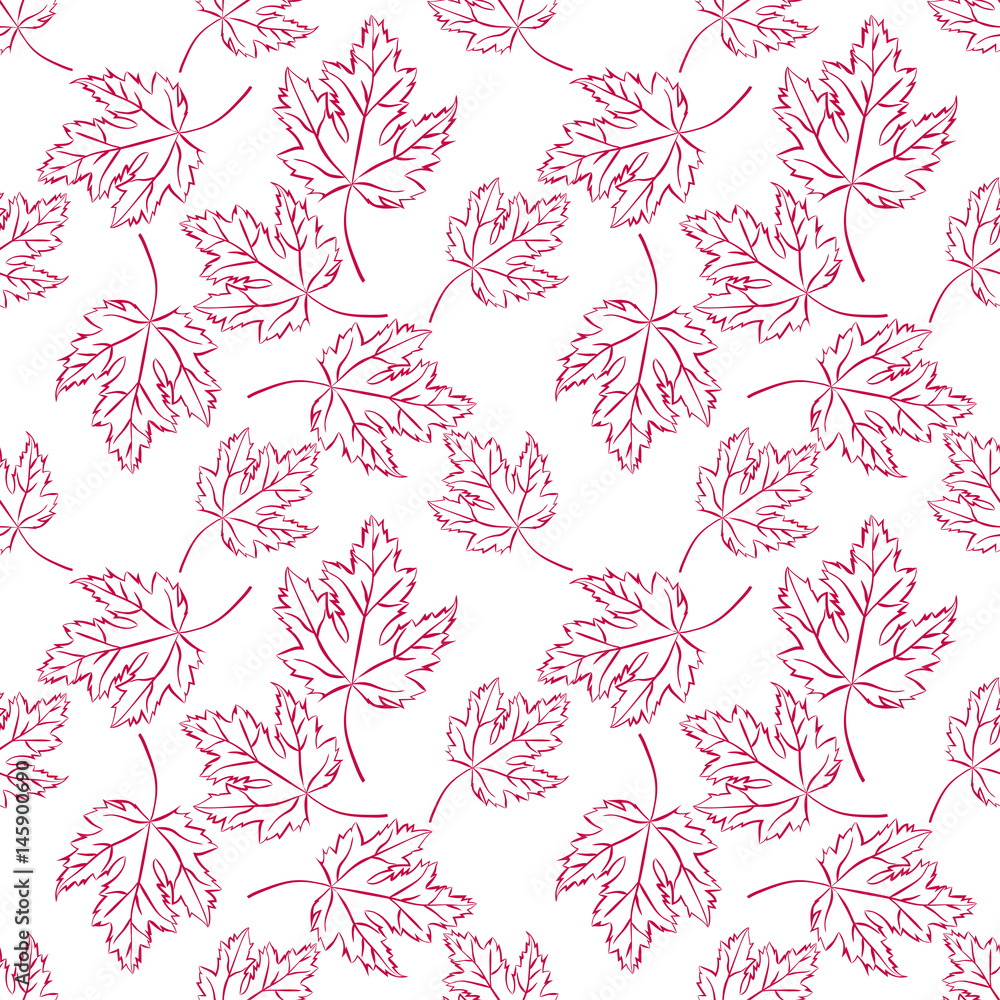 Autumn vector seamless pattern.