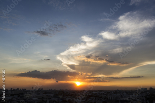 bangkok sunset scene