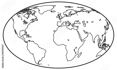 Globe contour icon