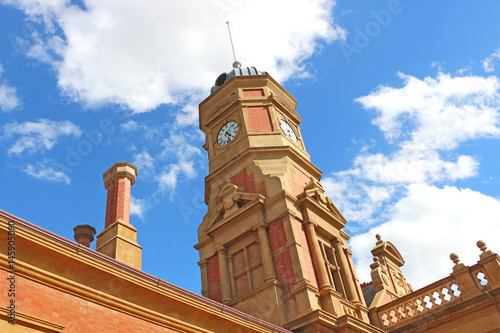 MARYBOROUGH, VICTORIA, AUSTRALIA - February 14, 2016: The clock tower of the Maryborough Railway Station