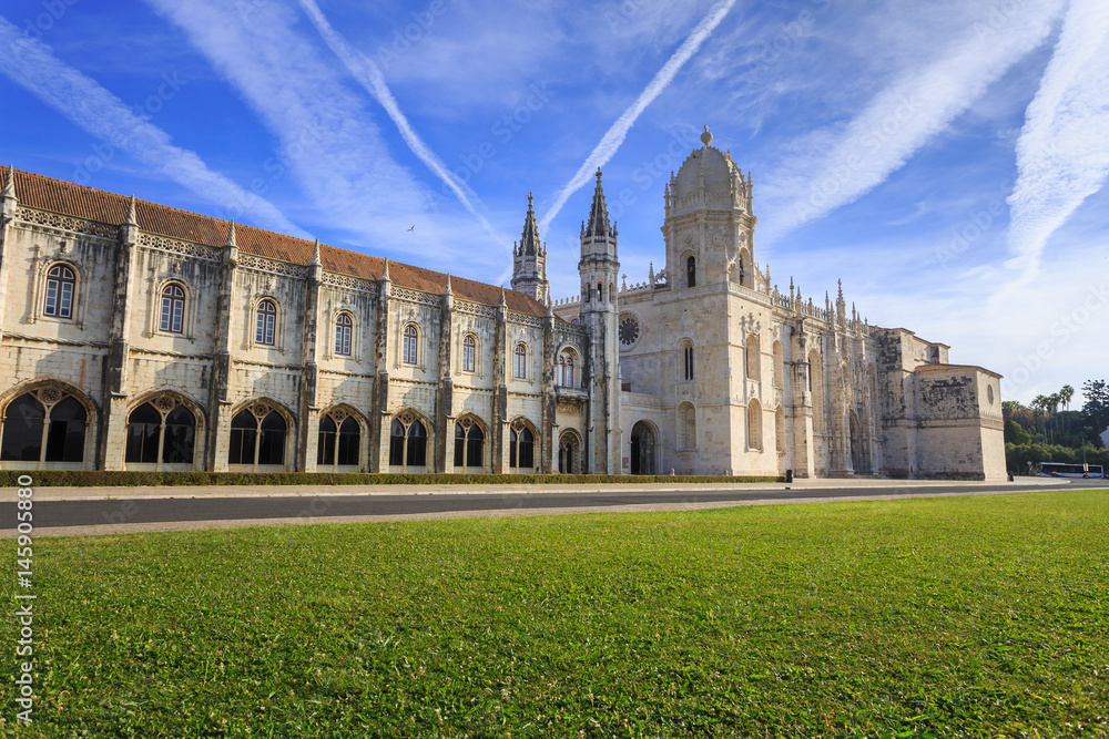 Fototapeta premium Lisbon, Jeronimos Monastery or Hieronymites, Portugal