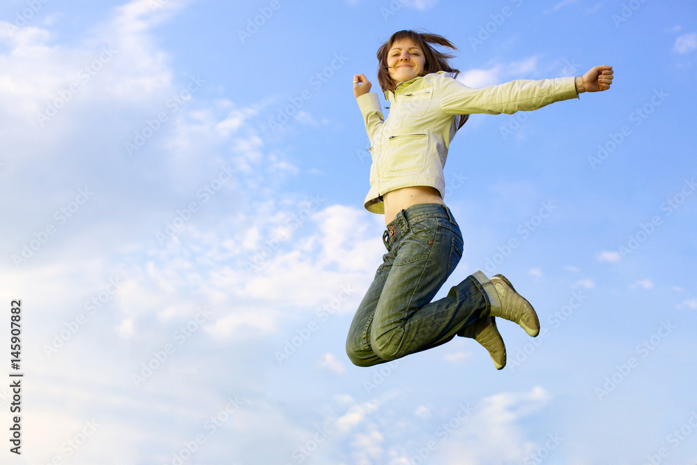 Obraz premium Girl jumping