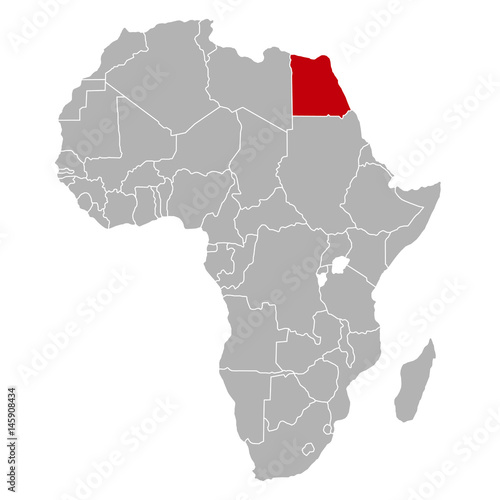   gypten auf Afrika Karte