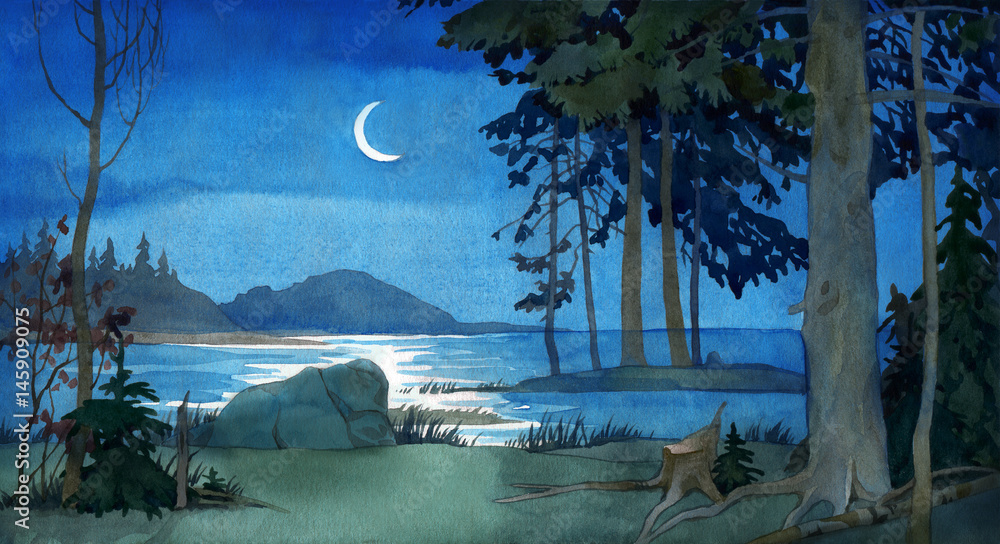 Naklejka premium Silent Night scene